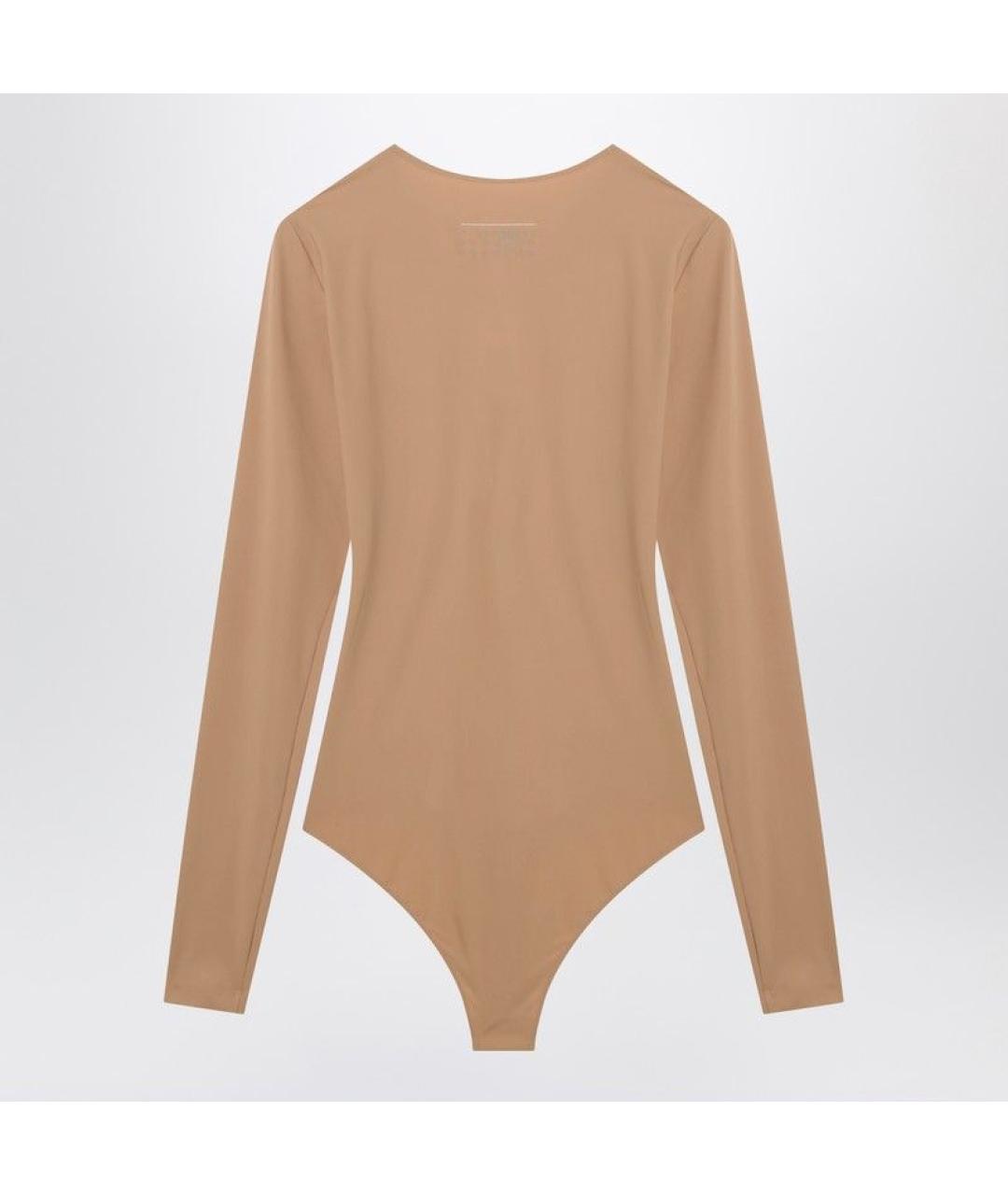 MM6 MAISON MARGIELA Бежевое полиамидовое боди, фото 2