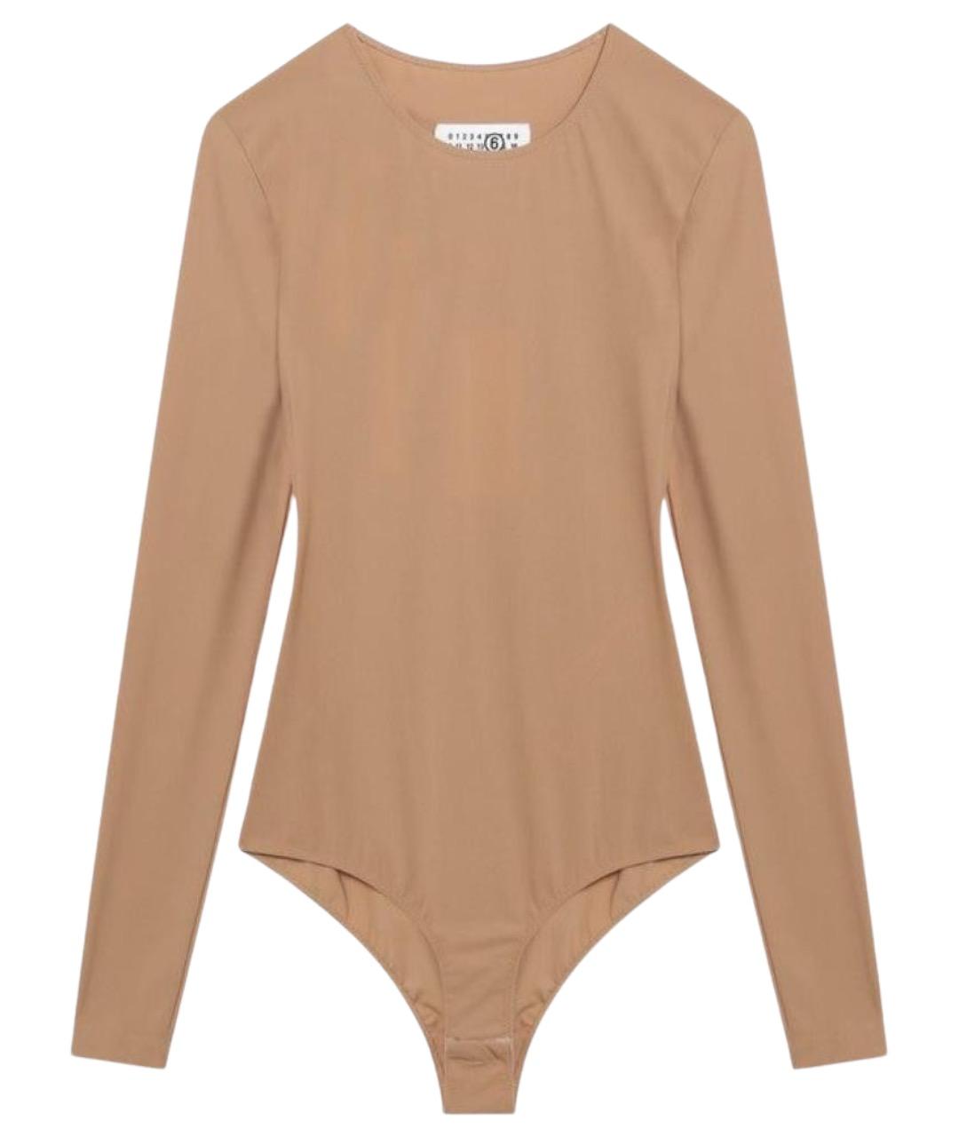 MM6 MAISON MARGIELA Бежевое полиамидовое боди, фото 1