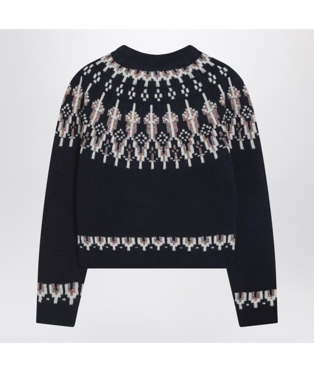 LOEWE Темно-синий шерстяной джемпер / свитер, фото 2