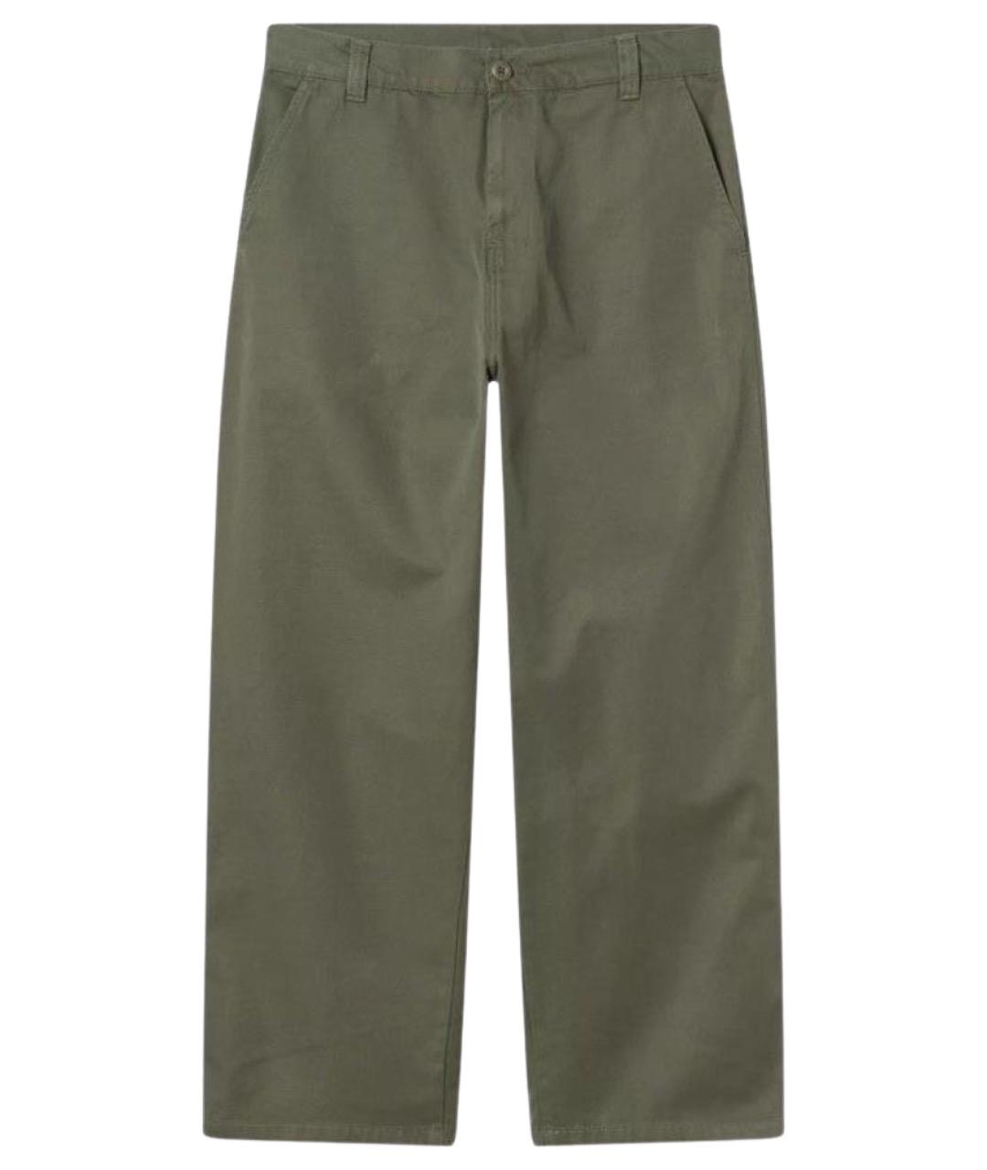 CARHARTT WIP Зеленые хлопковые повседневные брюки, фото 1