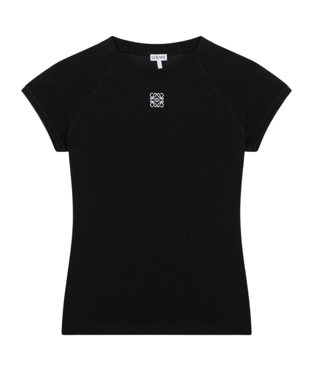 LOEWE Черная хлопковая футболка, фото 1