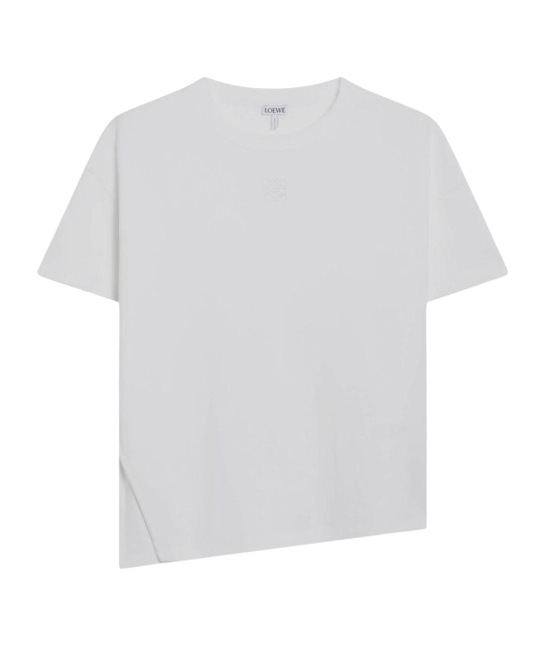LOEWE Белая хлопковая футболка, фото 1