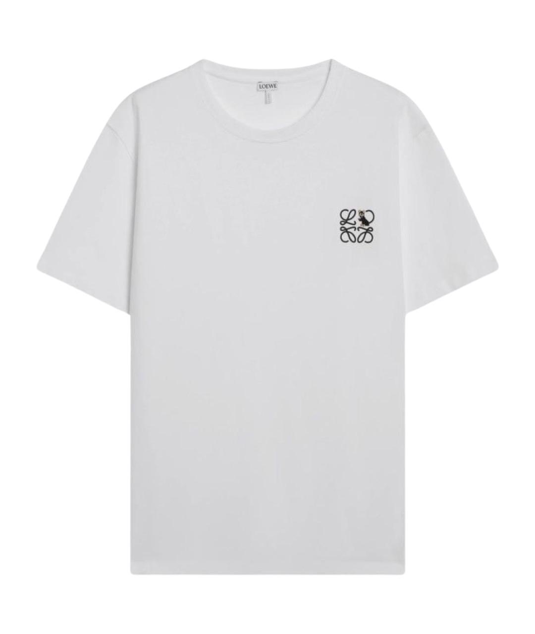 LOEWE Белая хлопковая футболка, фото 1