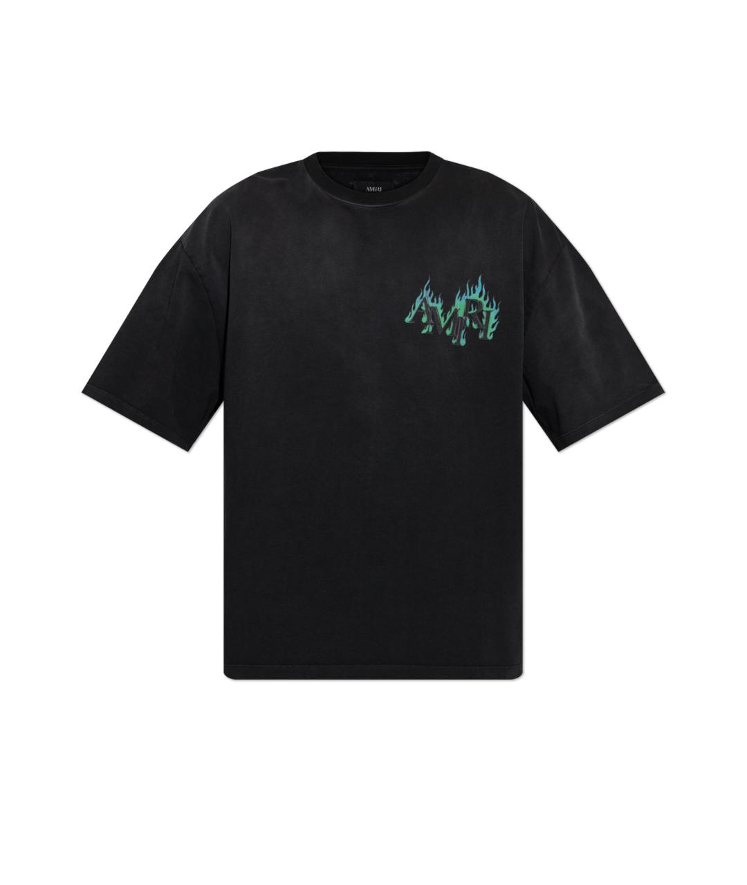 AMIRI Черная хлопковая футболка, фото 1