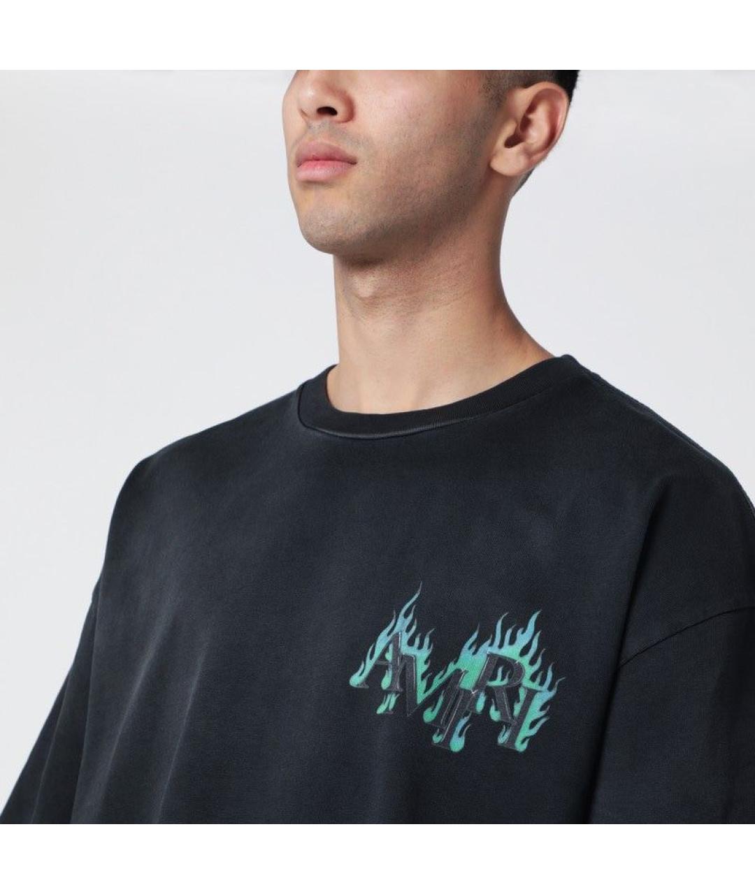 AMIRI Черная хлопковая футболка, фото 3