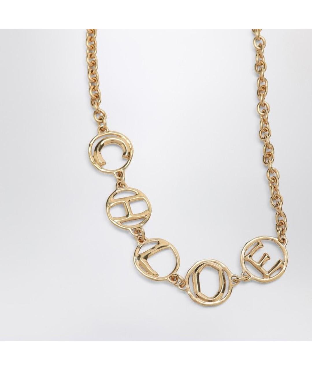 CHLOE Золотая металлическая подвеска, фото 2