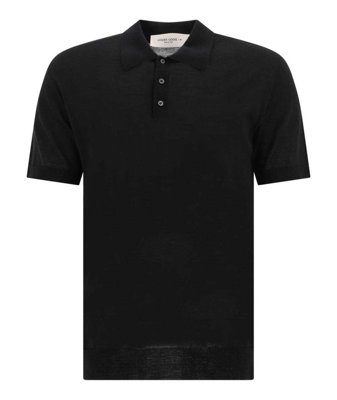 GOLDEN GOOSE DELUXE BRAND Черное поло с коротким рукавом, фото 1