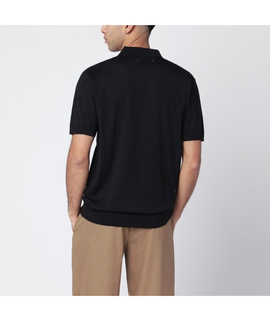 GOLDEN GOOSE DELUXE BRAND Черное поло с коротким рукавом, фото 3