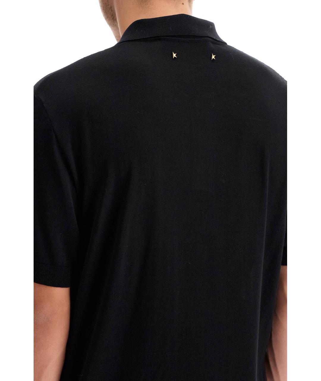 GOLDEN GOOSE DELUXE BRAND Черное поло с коротким рукавом, фото 5