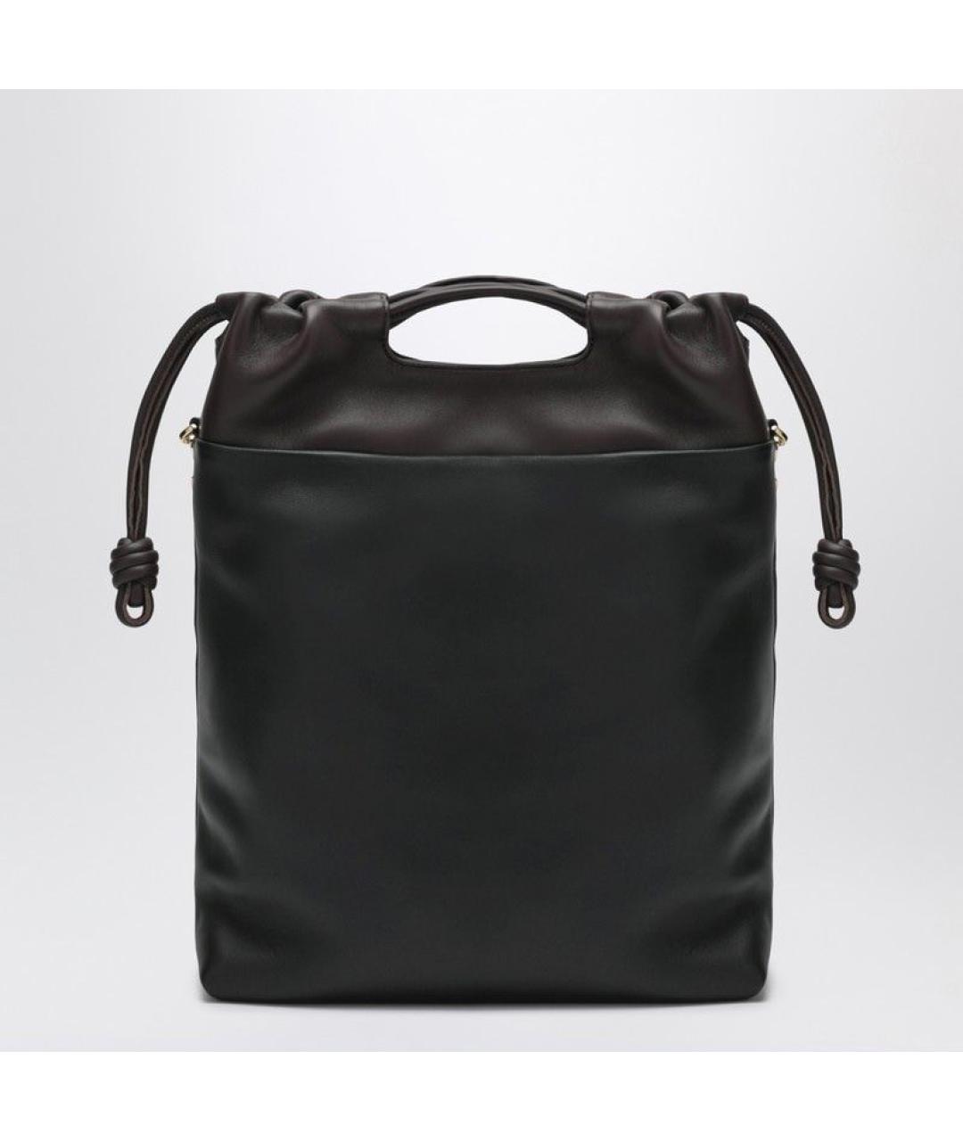 LOEWE Черная кожаная сумка с короткими ручками, фото 2