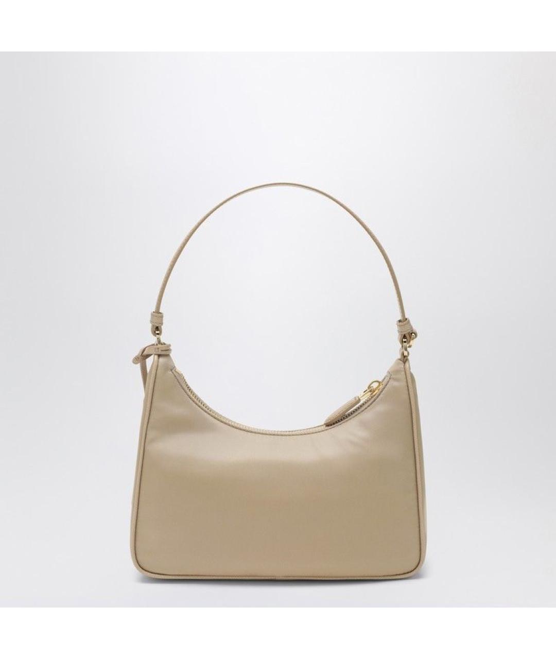 PRADA Бежевая тканевая сумка с короткими ручками, фото 2