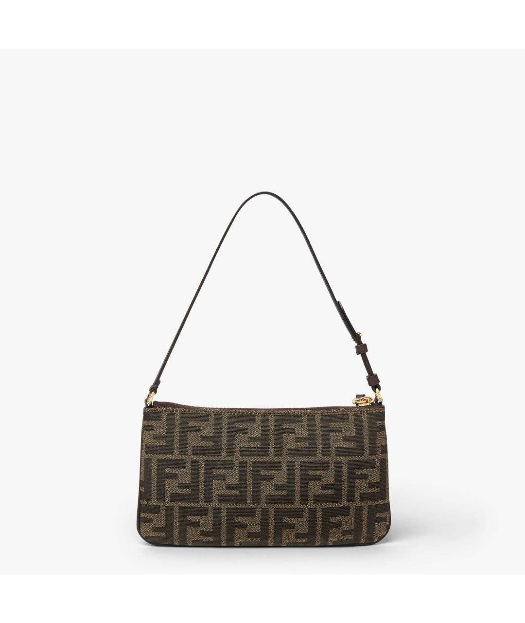 FENDI Коричневая сумка с короткими ручками, фото 3