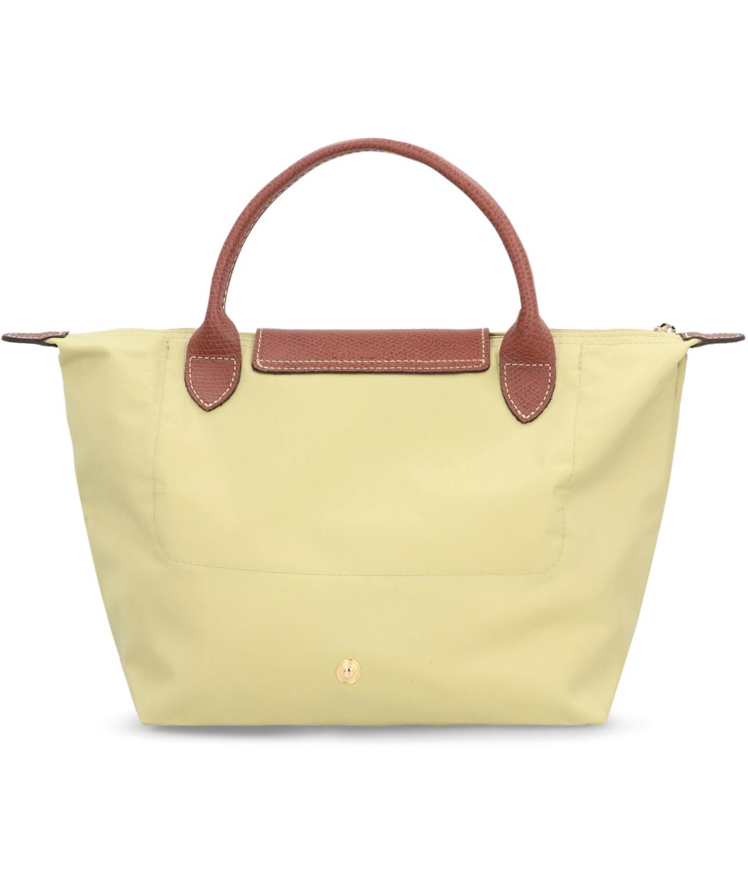 LONGCHAMP Желтая тканевая сумка с короткими ручками, фото 3