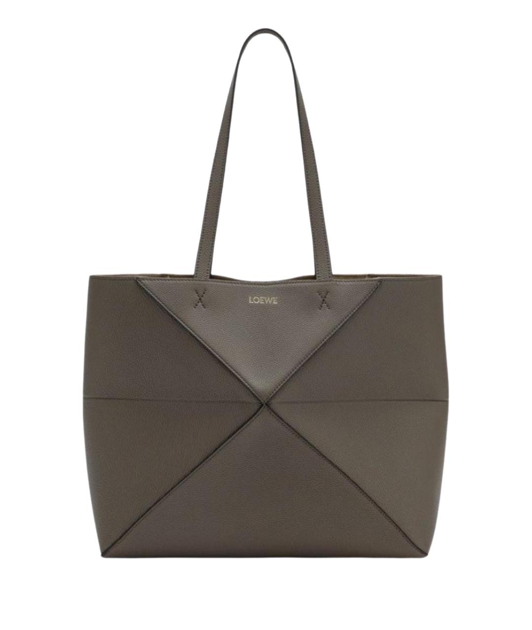 LOEWE Коричневая кожаная сумка через плечо, фото 1