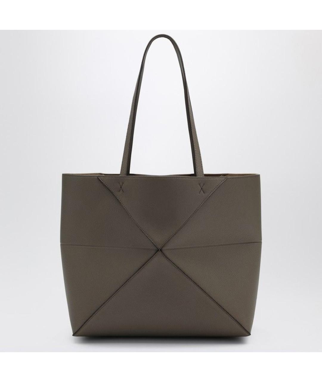 LOEWE Коричневая кожаная сумка через плечо, фото 2