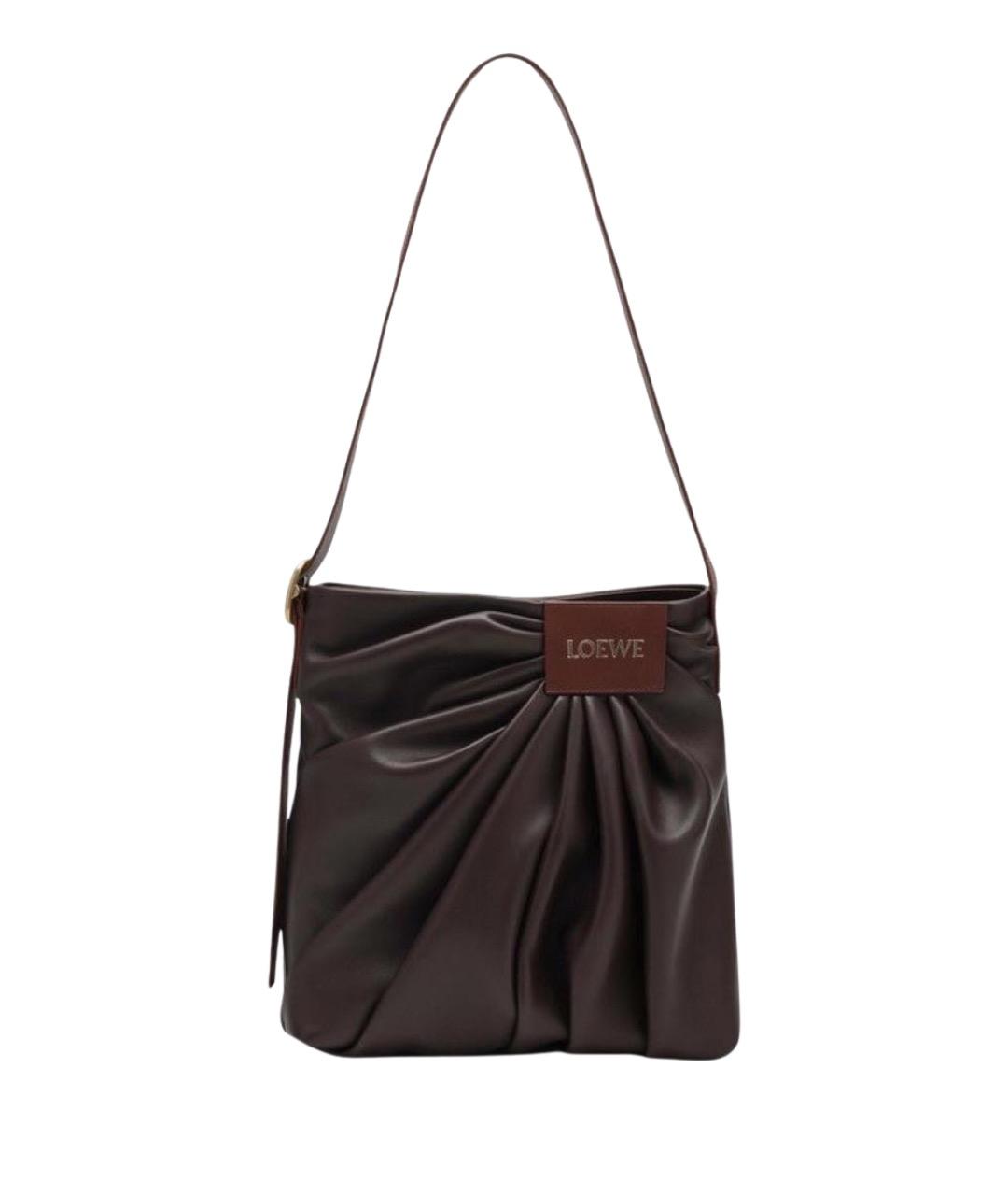 LOEWE Коричневая кожаная сумка через плечо, фото 1
