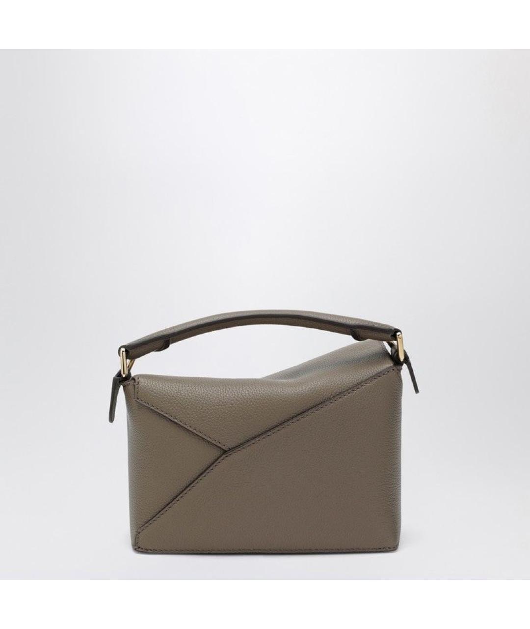 LOEWE Коричневая кожаная сумка с короткими ручками, фото 2