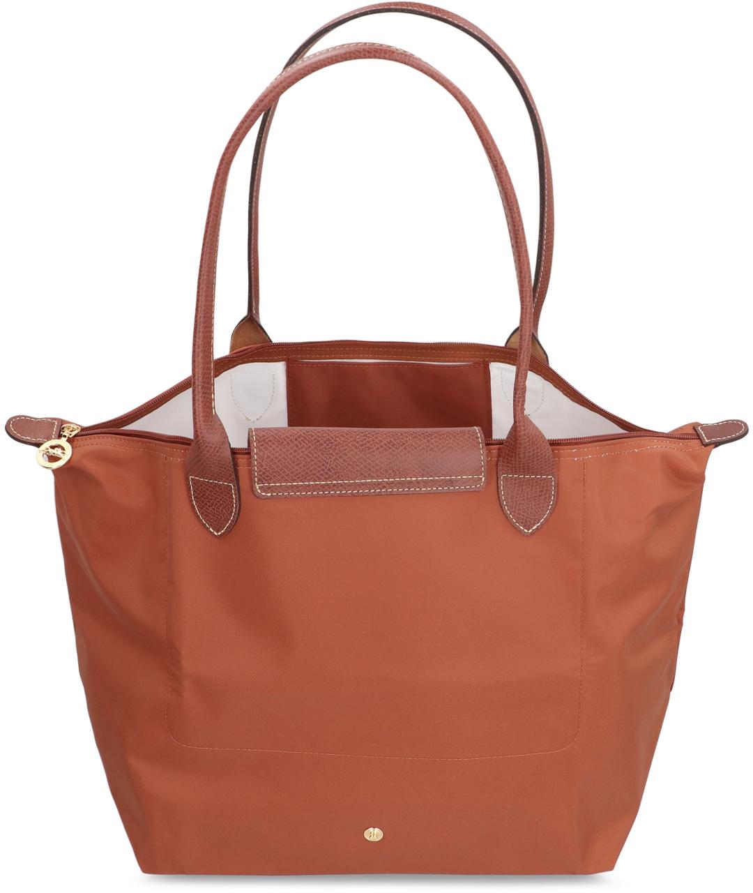 LONGCHAMP Коричневая тканевая сумка тоут, фото 4