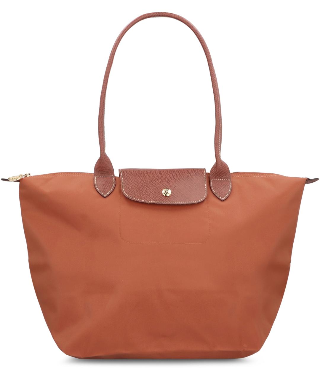 LONGCHAMP Коричневая тканевая сумка тоут, фото 1