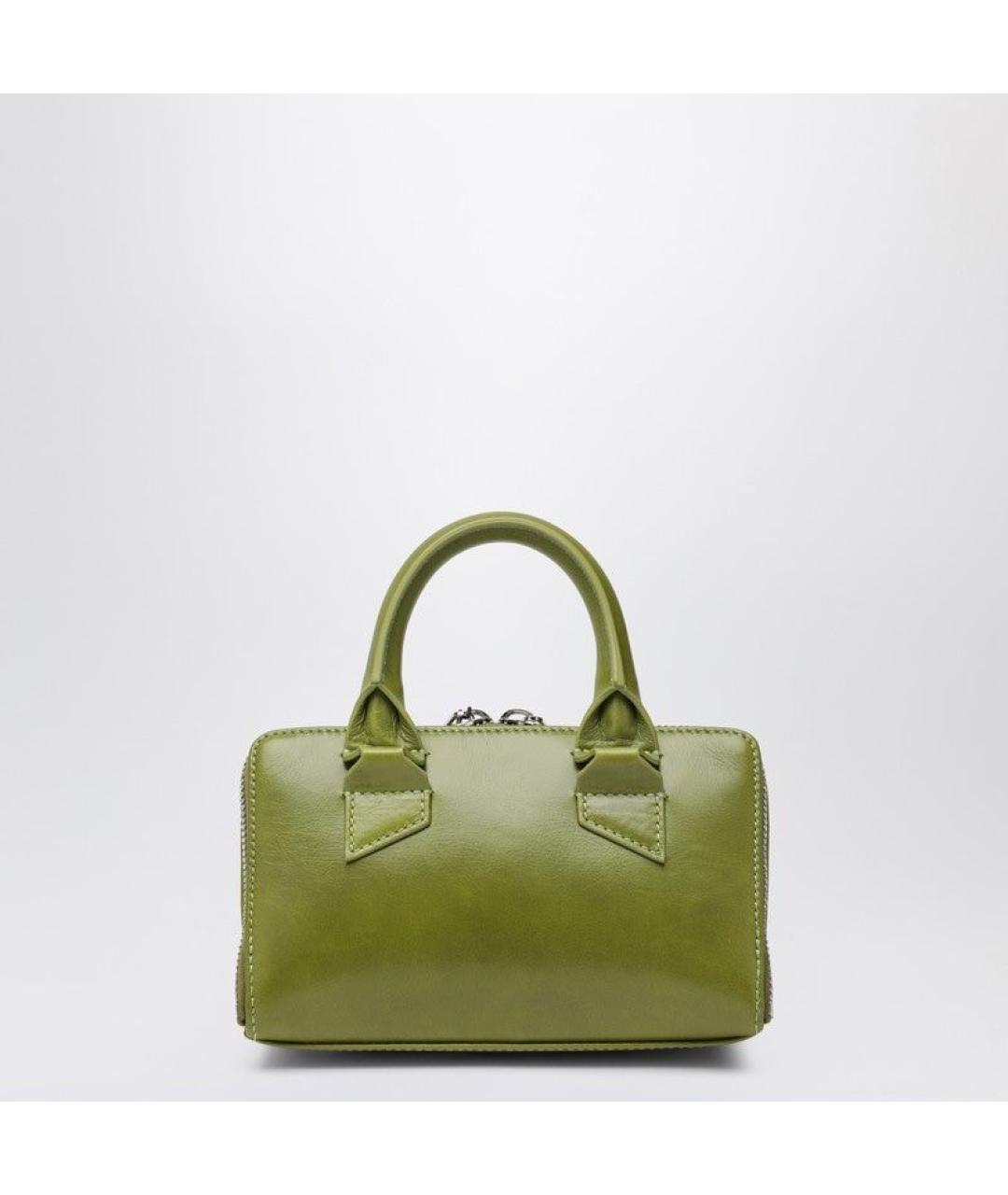 THE ATTICO Зеленая кожаная сумка с короткими ручками, фото 2