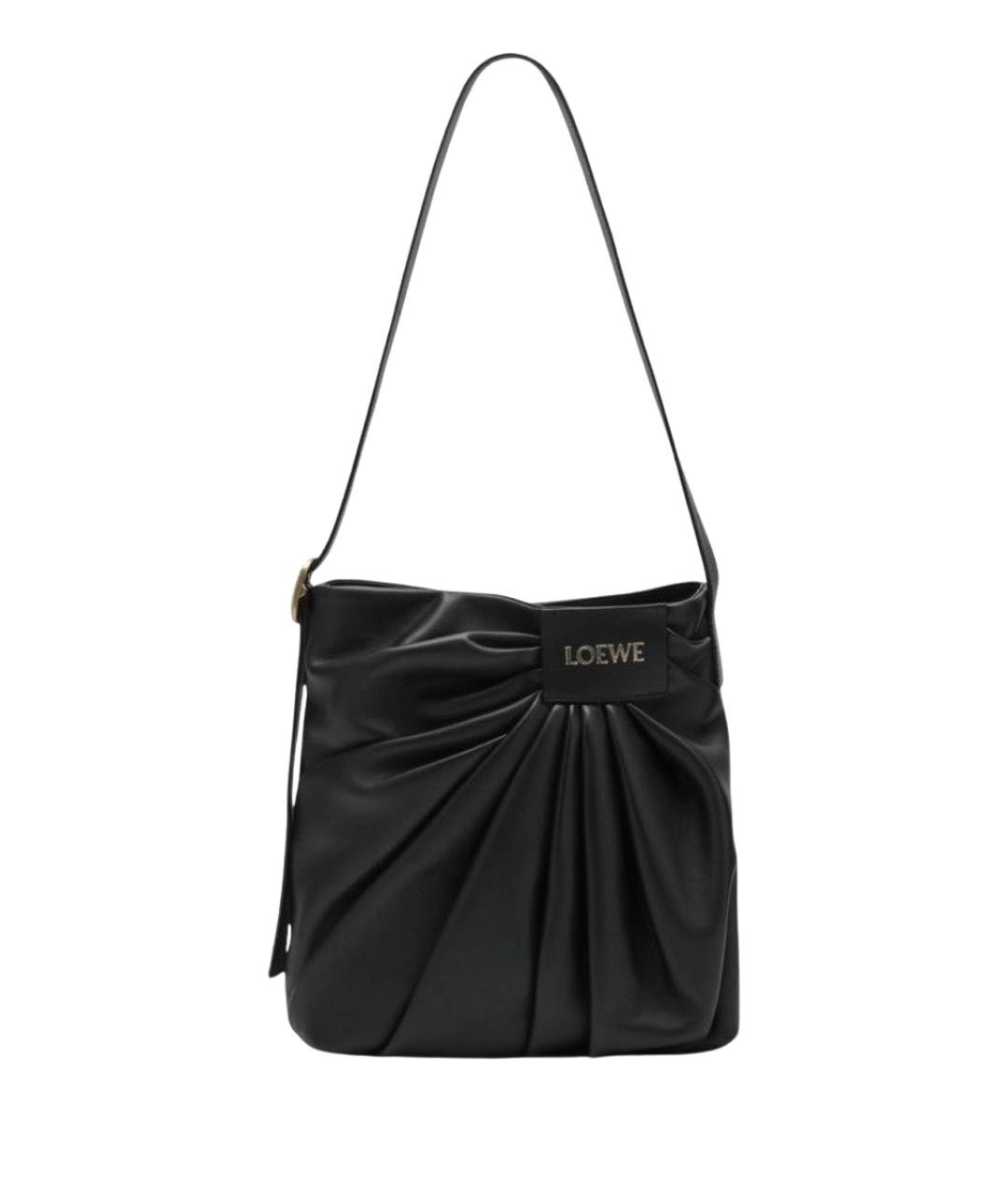 LOEWE Черная кожаная сумка через плечо, фото 1