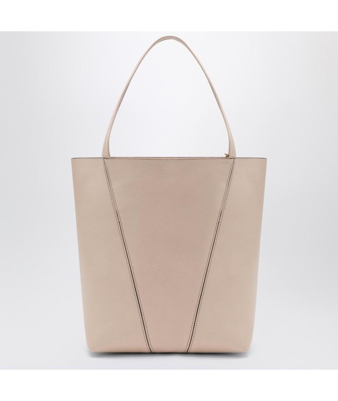 CHLOE Белая кожаная сумка тоут, фото 2