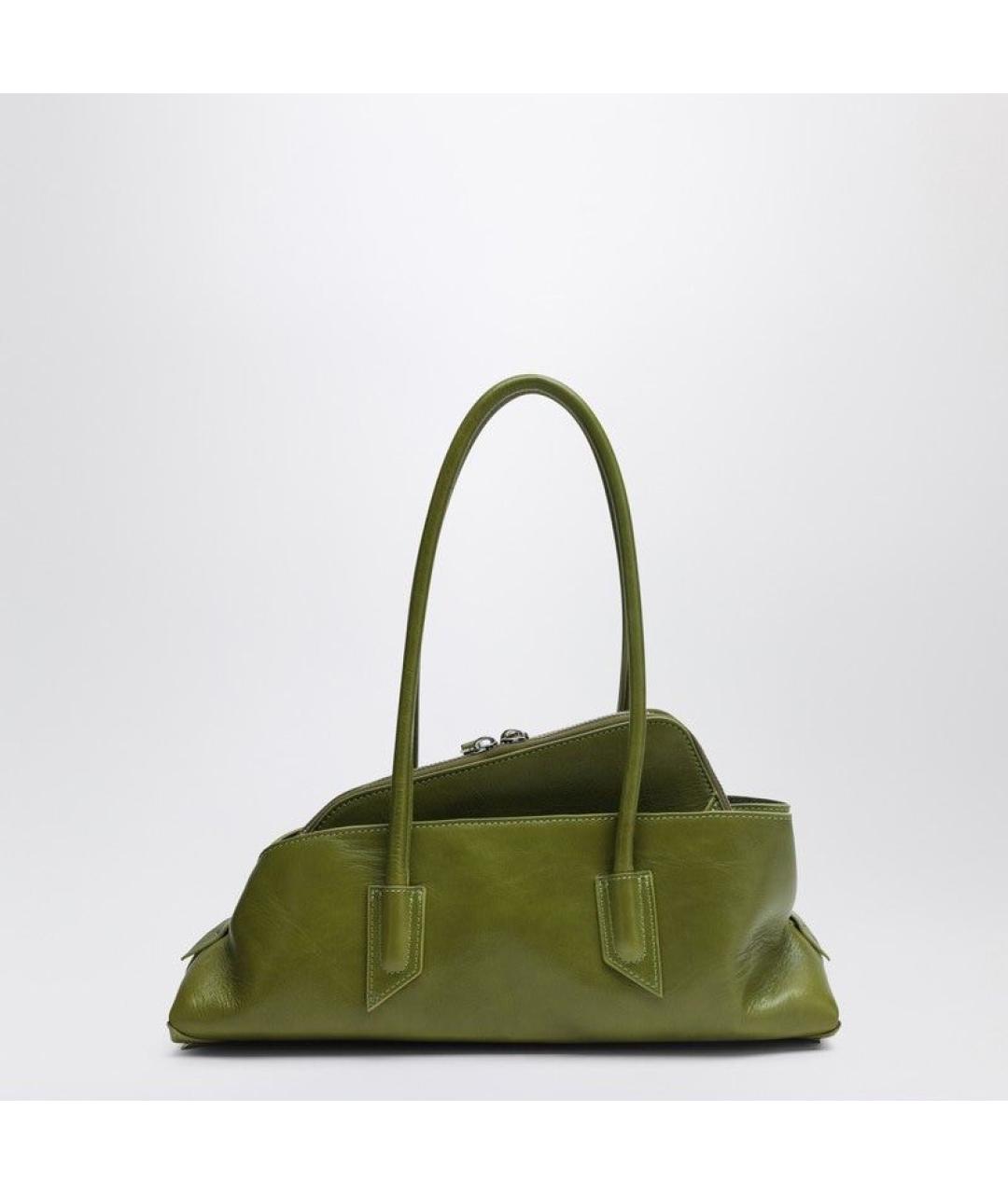 THE ATTICO Зеленая кожаная сумка через плечо, фото 2