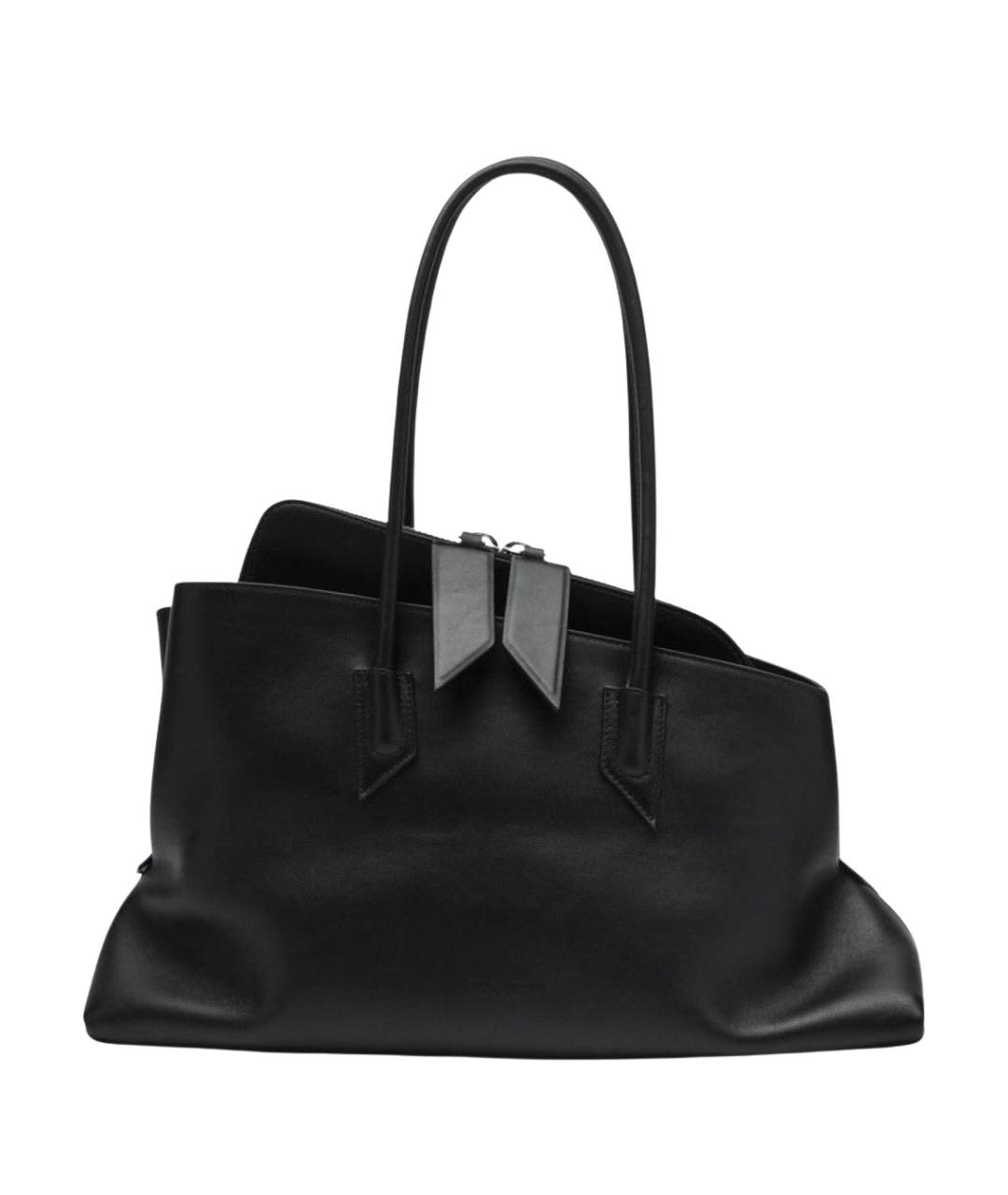 THE ATTICO Черная кожаная сумка через плечо, фото 1