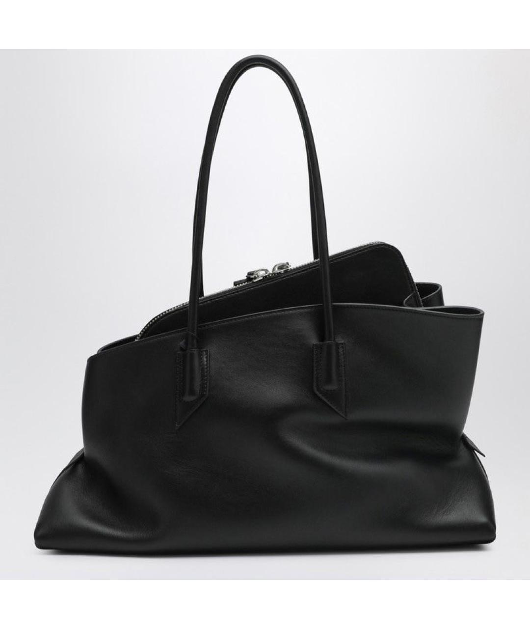 THE ATTICO Черная кожаная сумка через плечо, фото 2
