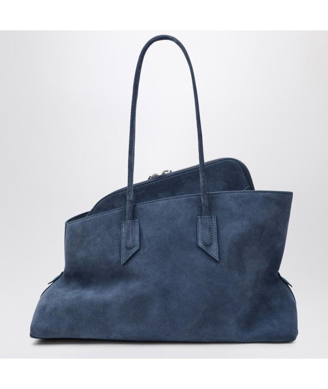 THE ATTICO Синяя кожаная сумка тоут, фото 2