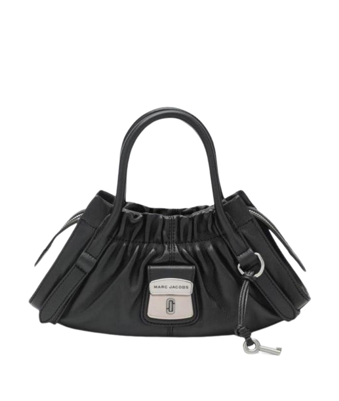 MARC JACOBS Черная кожаная сумка с короткими ручками, фото 1