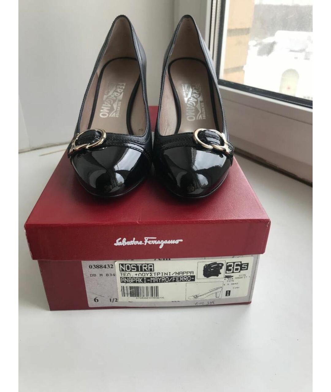 FERRAGAMO Черные кожаные туфли, фото 2