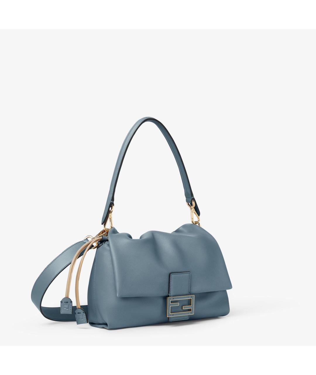 FENDI Голубая кожаная сумка через плечо, фото 2