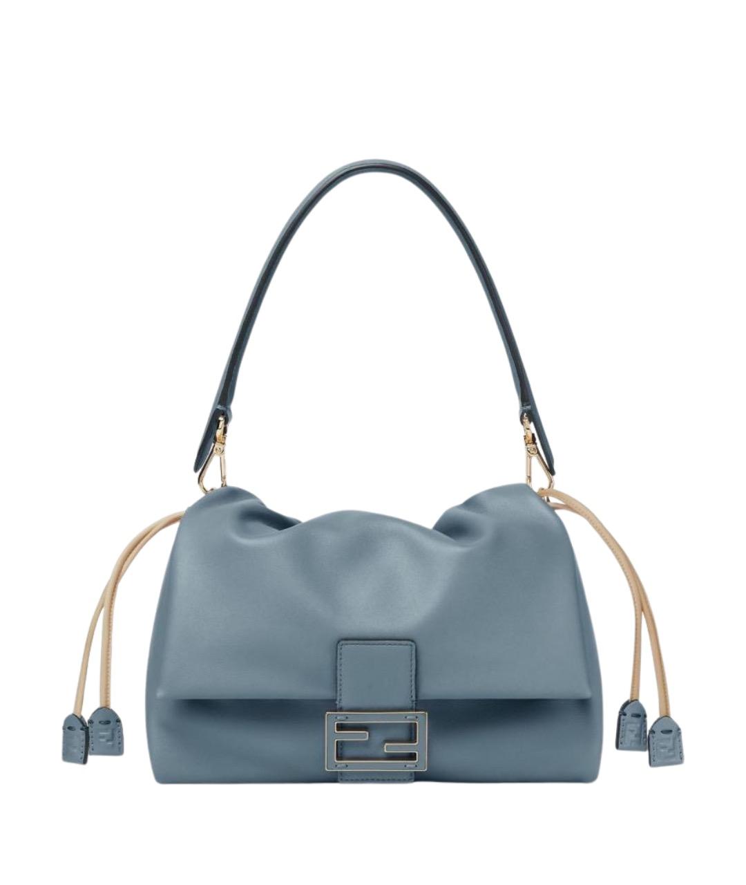 FENDI Голубая кожаная сумка через плечо, фото 1