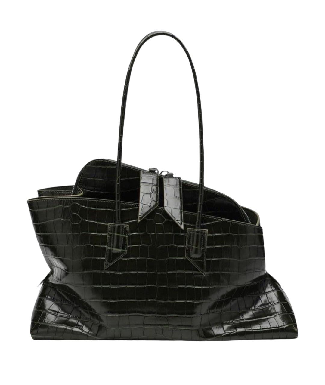 THE ATTICO Зеленая кожаная сумка через плечо, фото 1