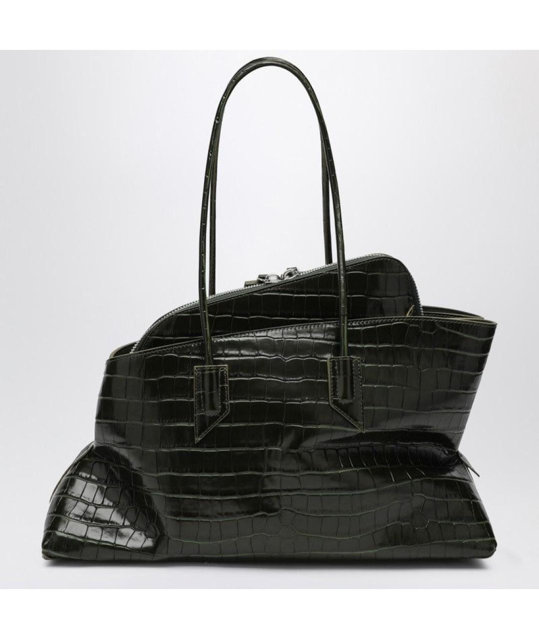 THE ATTICO Зеленая кожаная сумка через плечо, фото 2