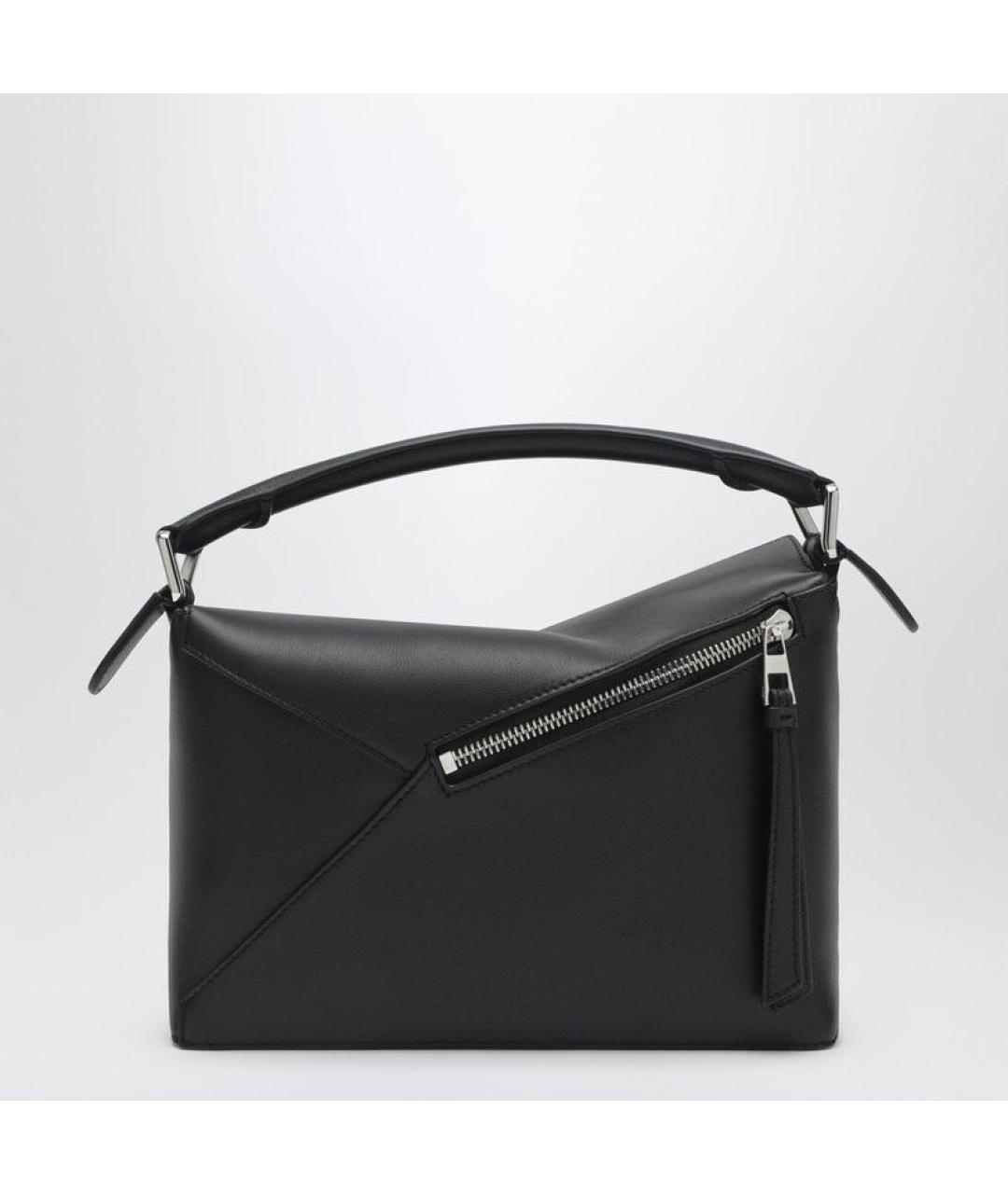 LOEWE Черная кожаная сумка с короткими ручками, фото 2