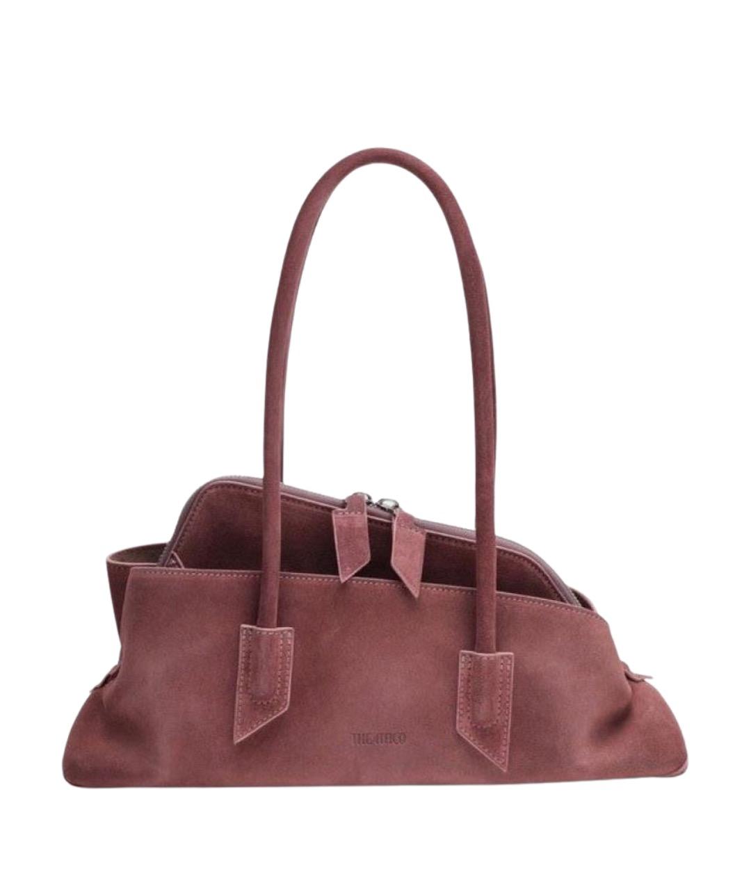 THE ATTICO Розовая кожаная сумка тоут, фото 1