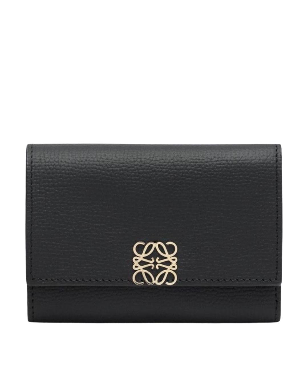 LOEWE Черный кожаный кошелек, фото 1