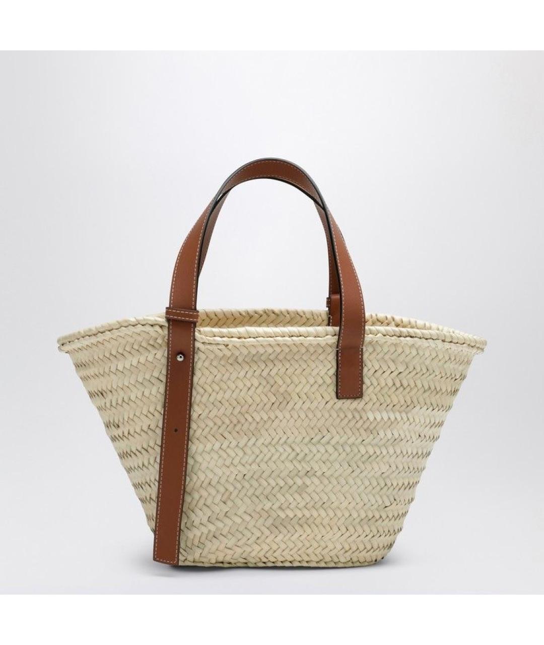 LOEWE Бежевая кожаная сумка через плечо, фото 2