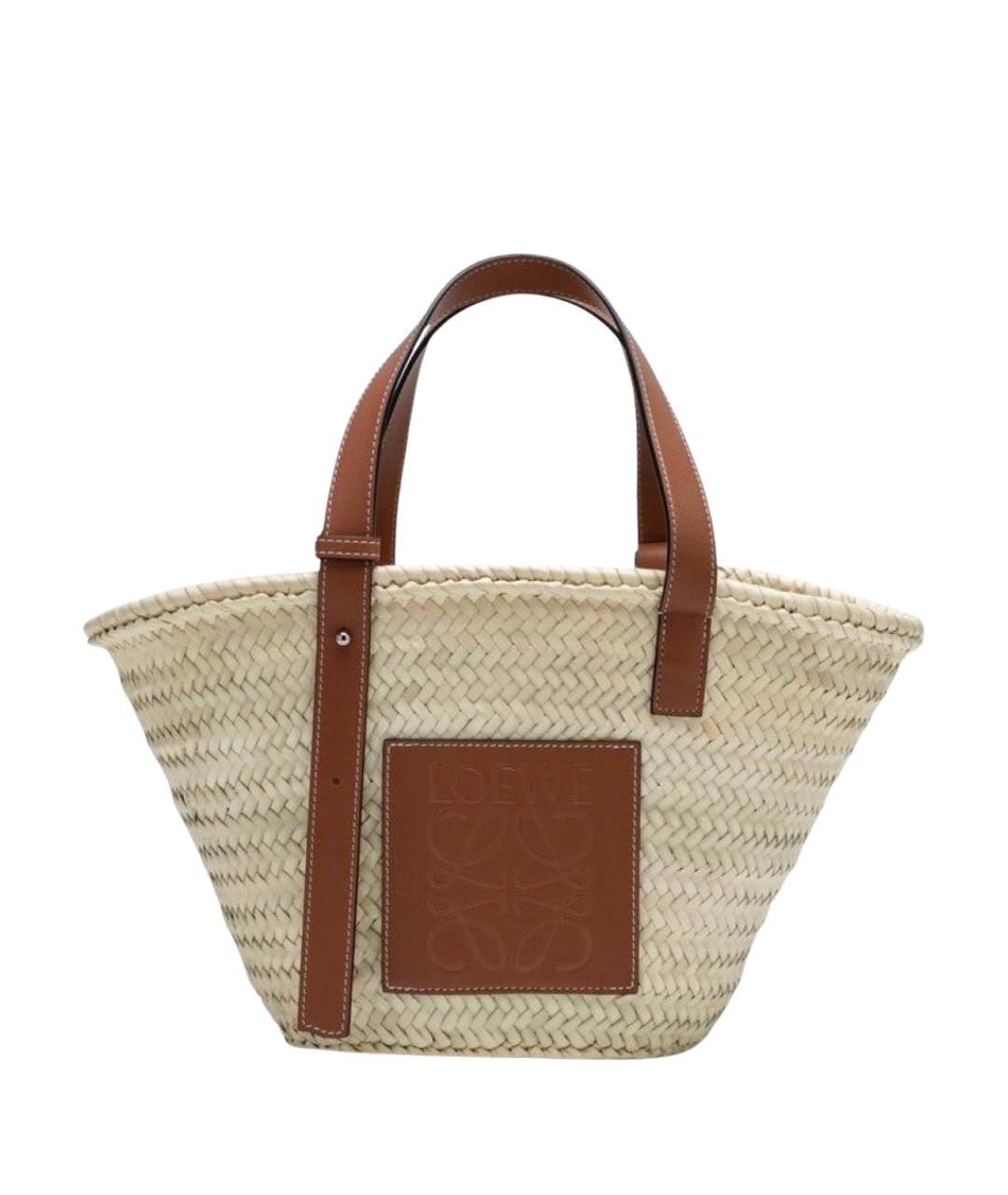 LOEWE Бежевая кожаная сумка через плечо, фото 1