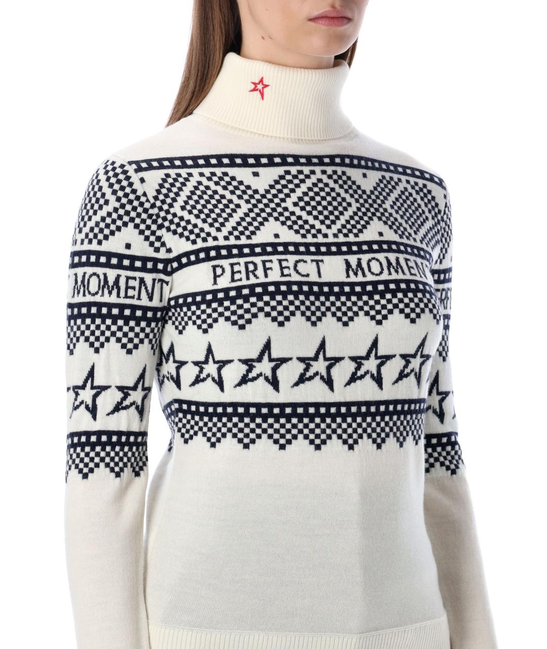 PERFECT MOMENT Белый шерстяной джемпер / свитер, фото 4