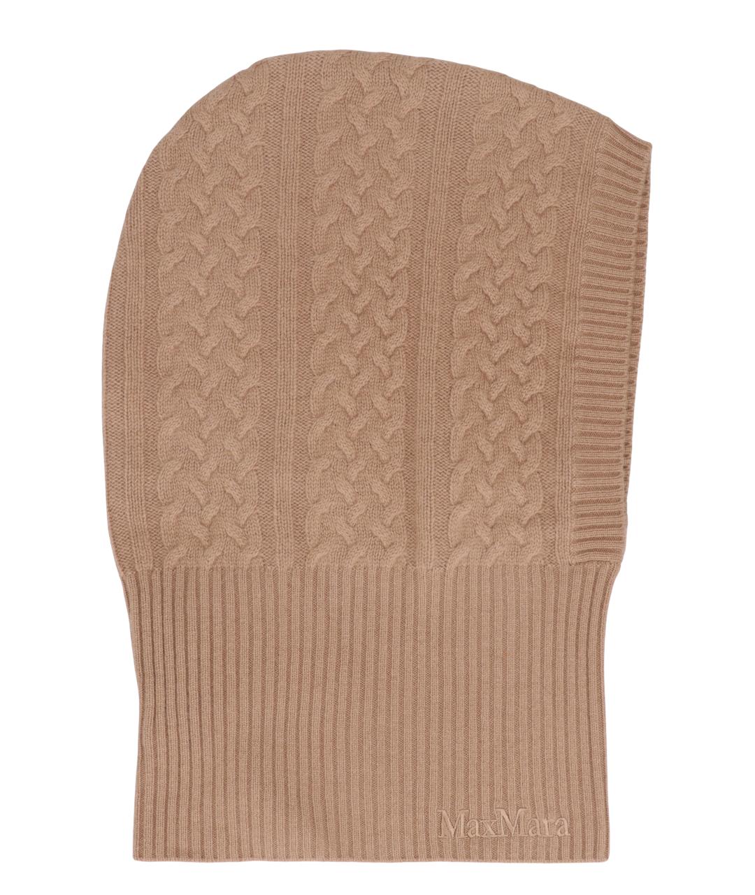 MAX MARA Бежевая кашемировая шапка, фото 1