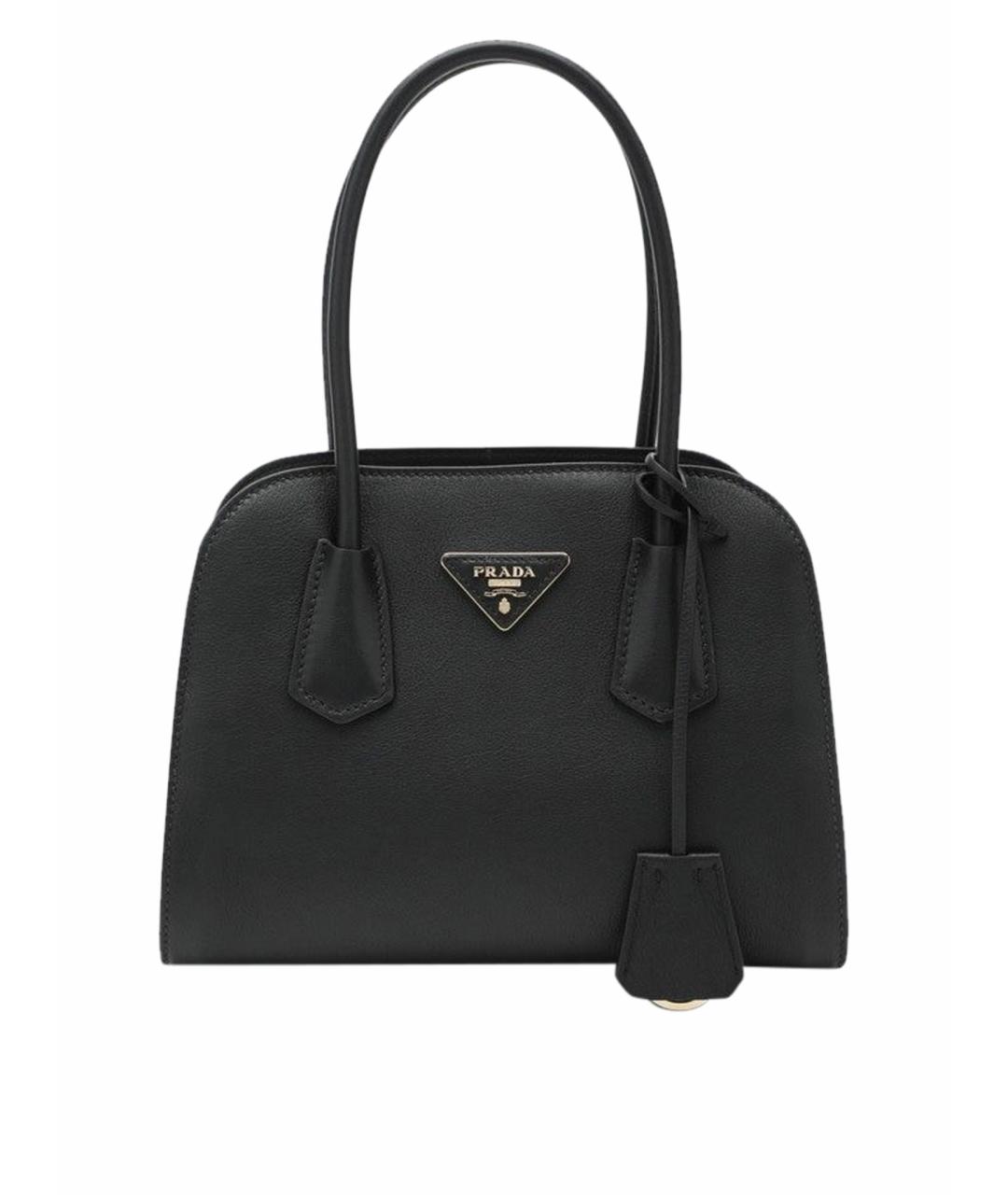 PRADA Черная кожаная сумка тоут, фото 1