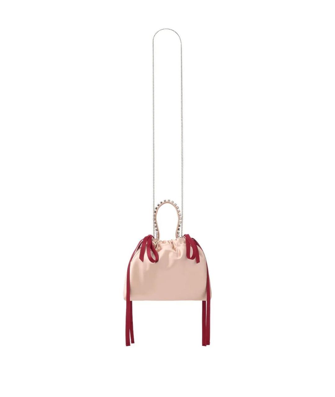 JIMMY CHOO Розовая тканевая сумка с короткими ручками, фото 4