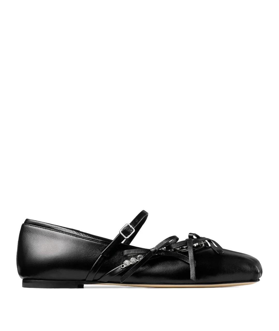 JIMMY CHOO Черные кожаные балетки, фото 1