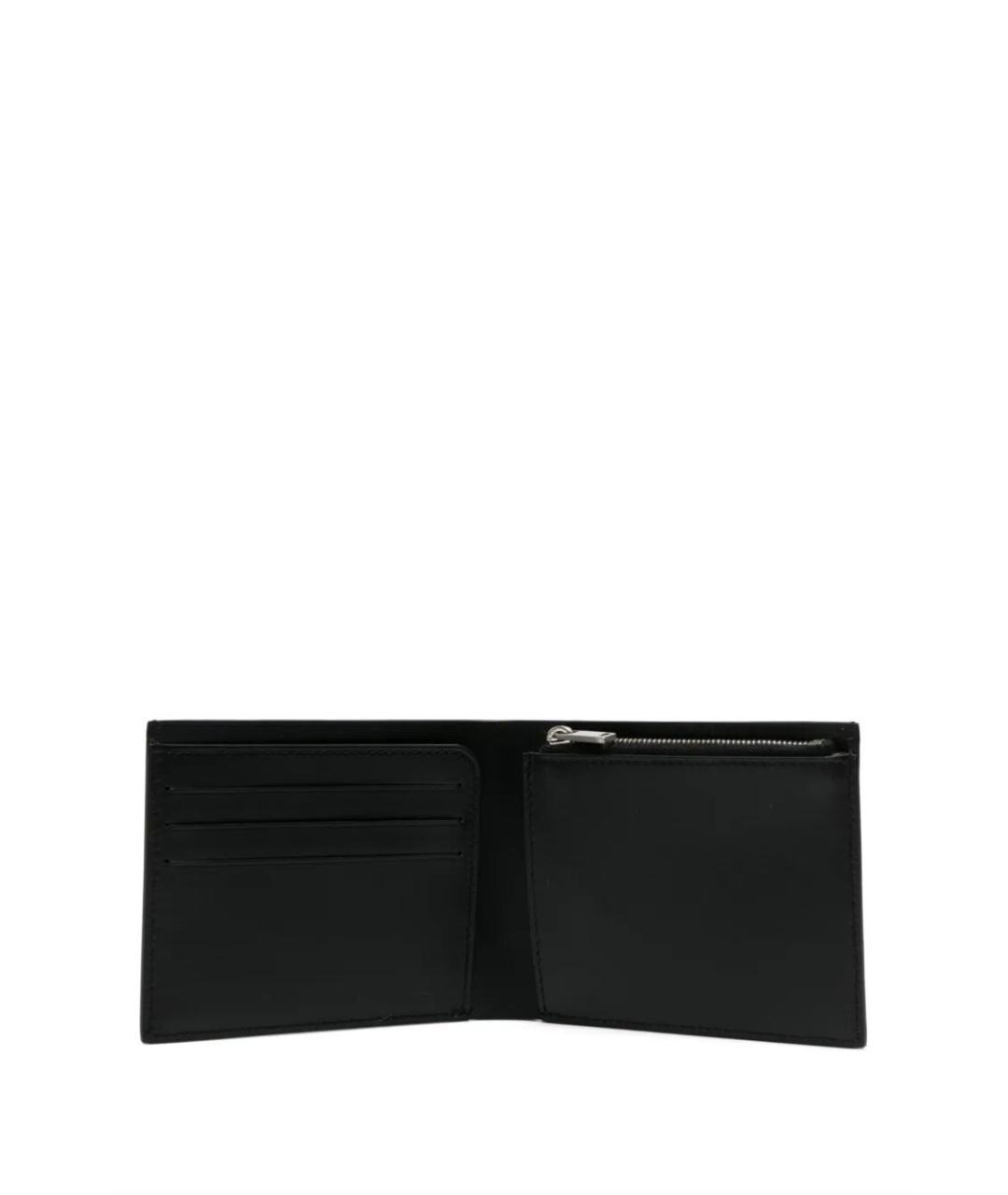 JIL SANDER Черный кожаный кошелек, фото 2