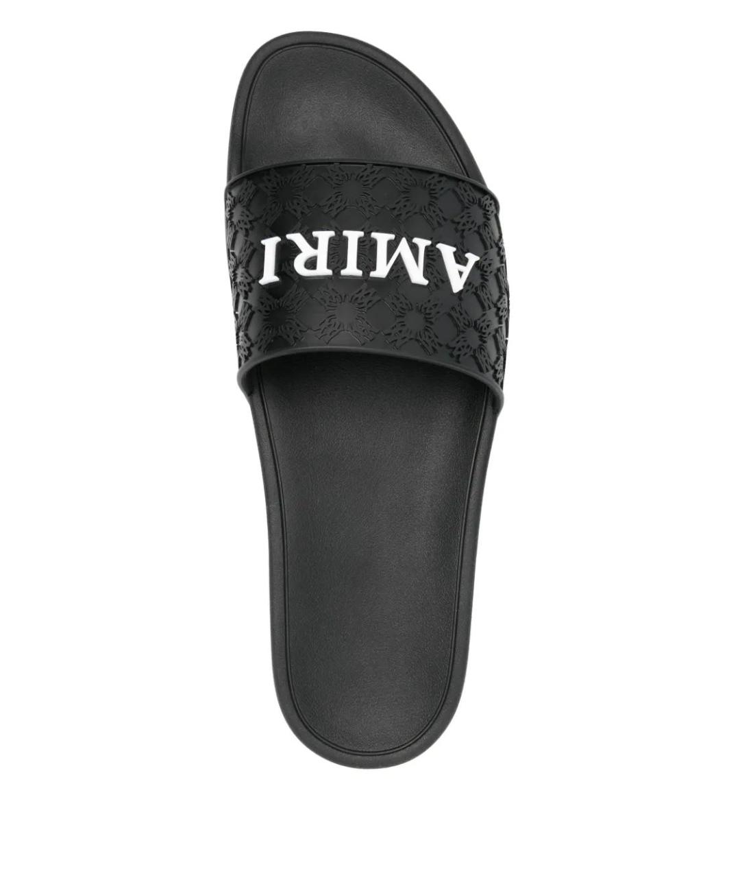 AMIRI Черные резиновые шлепанцы, фото 4