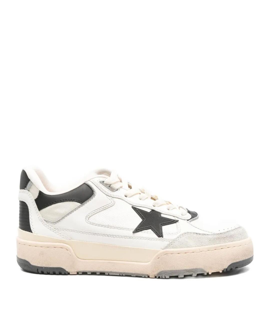 GOLDEN GOOSE DELUXE BRAND Белые кожаные низкие кроссовки / кеды, фото 1