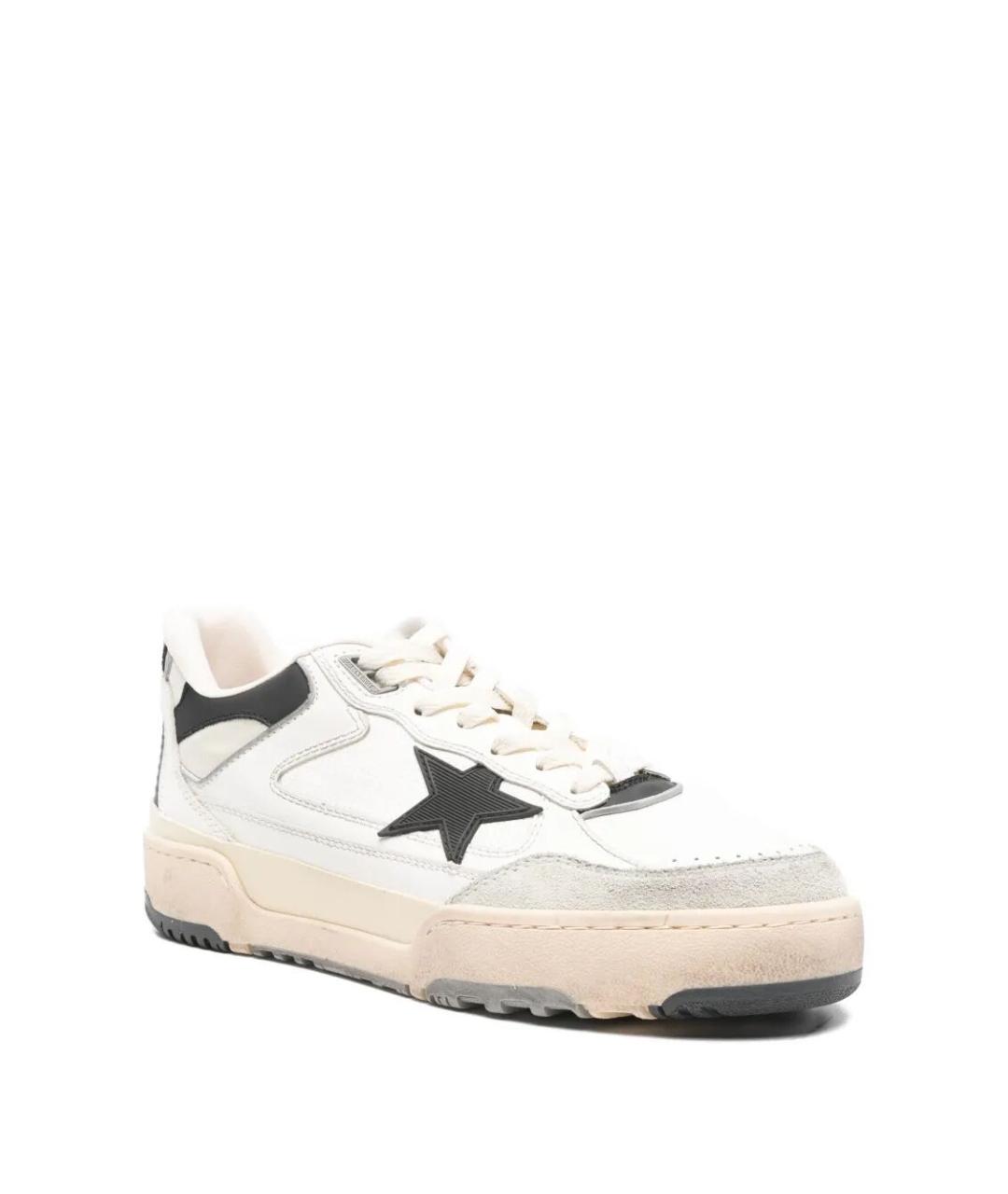 GOLDEN GOOSE DELUXE BRAND Белые кожаные низкие кроссовки / кеды, фото 3